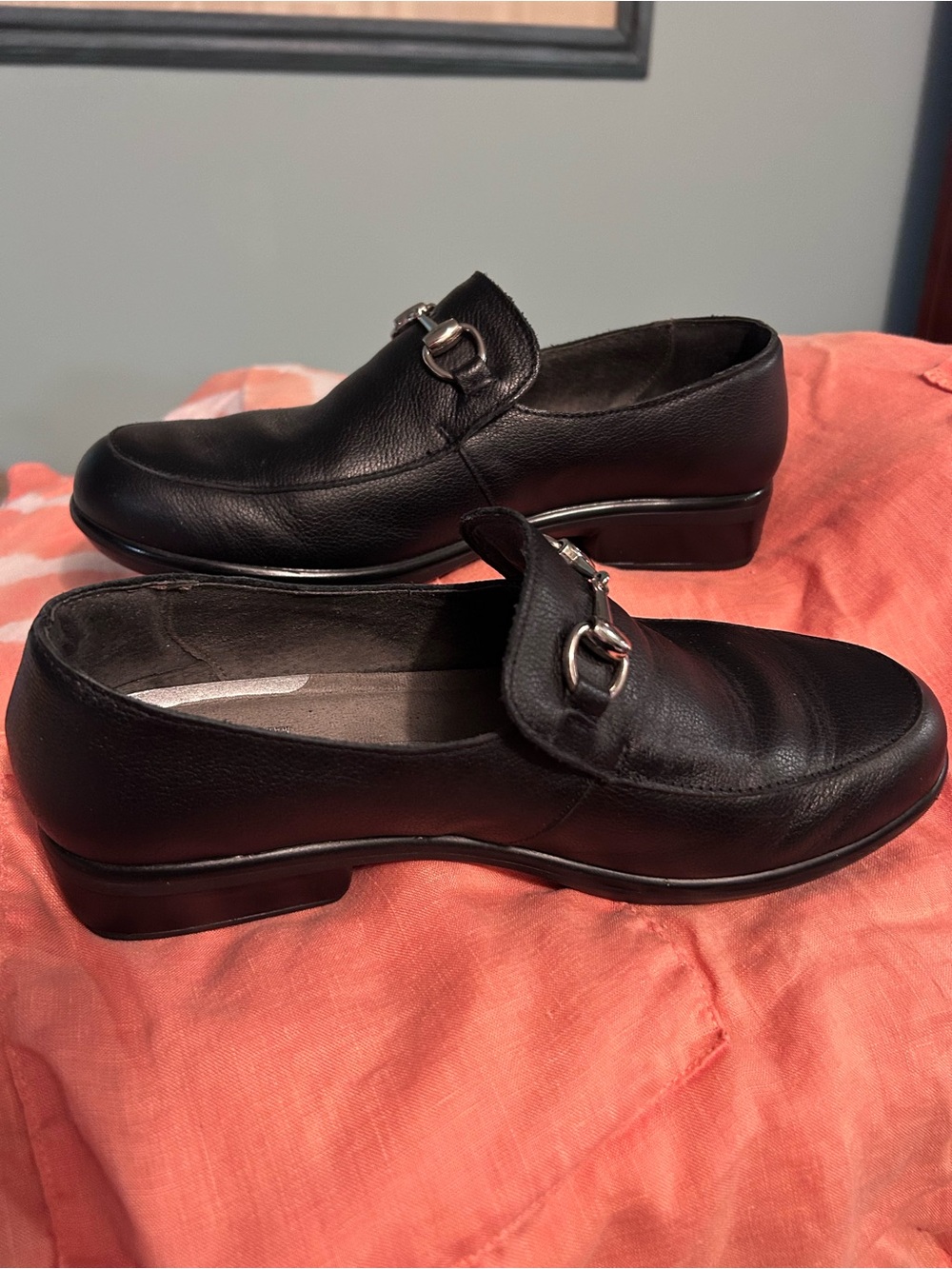 Naot Bentu Black Leather Bit Loafers for Women